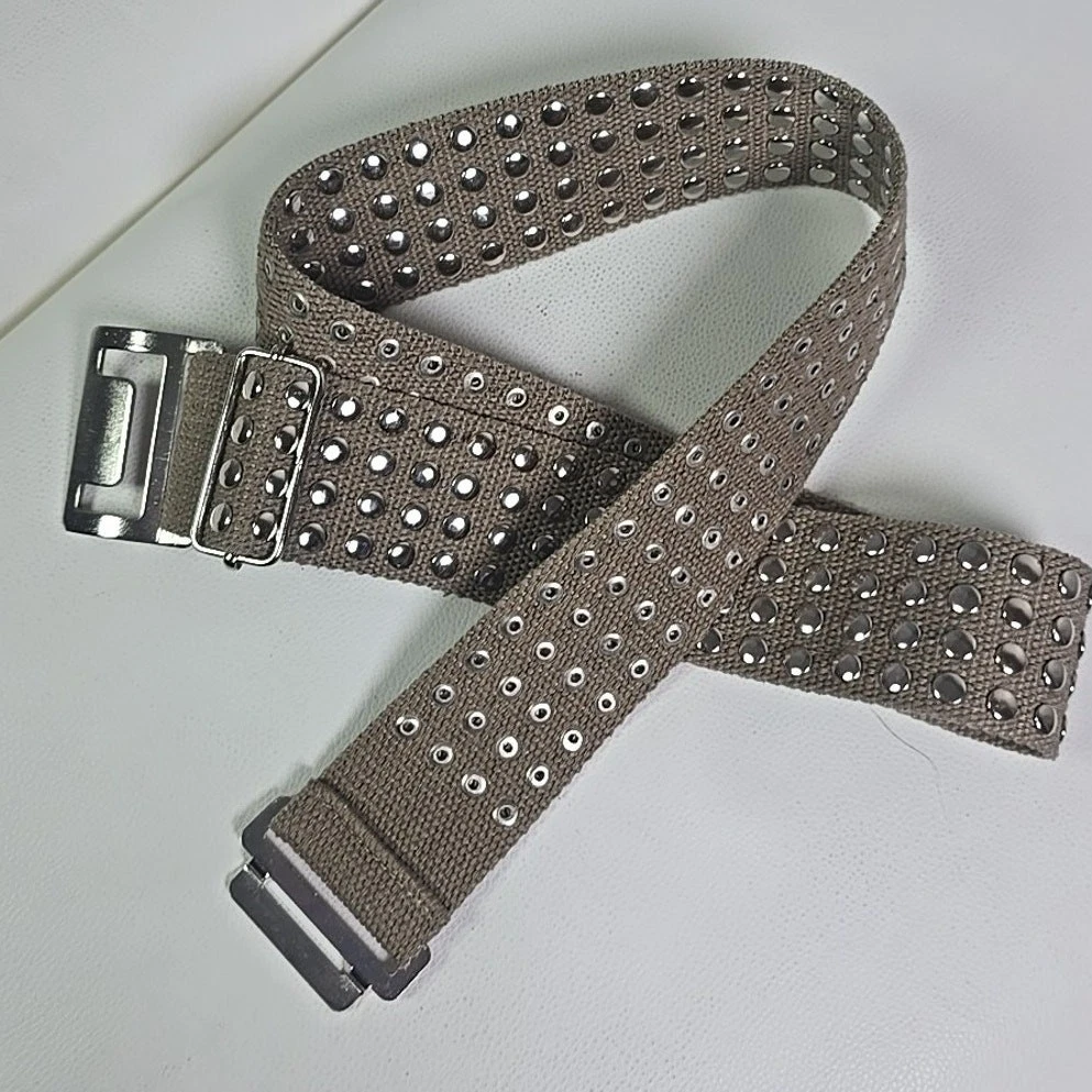 VTG,RECTANGLE ELASTIC METAL AND RHINESTONE 80S,BELT display picture 2