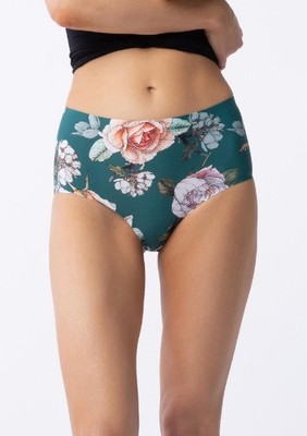  Figi damskie z wysokim stanem w kwiatowy print Tea Rose Simple Maxi Julimex JUL