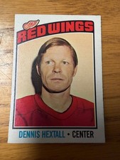 1976-77 Dennis Hextall O-Pee-Chee hockey card - #32 - Detroit Red Wings