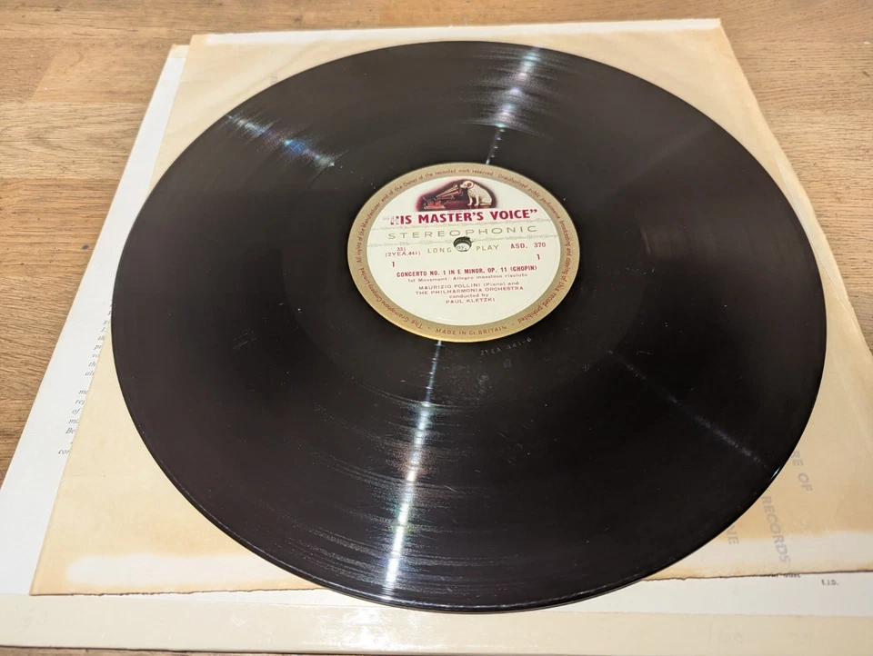 Maurizio Pollini Chopin Piano Concerto No. 1 Kletzki - HMV ASD 370 W/G ED1  - Image 4 of 4