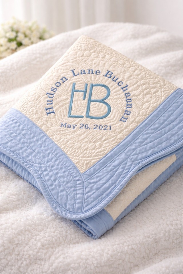 Handmade Personalized Baby Quilt Baby Blanket That Becomes a Family ...