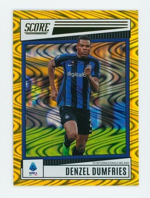 2022-23 Denzel Dumfries Panini Score FIFA Gold Lava Inter Milan Soccer Card 7/10