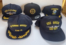 Navy Military Vintage Hat Lot Of 5