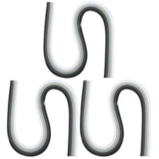 360 Pcs 540 x 5mm Rainbow Quilling Strips Paper, Gradient Black White