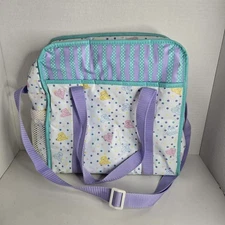 Vintage Ross Pediatrics Similac Diaper Bag Teddy Bears Pastel 90s Purple White