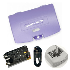 Game Boy Color GBC USB-C Battery 1500 mAh 3.7 V w/ LIGHT PURPLE Battery Cover