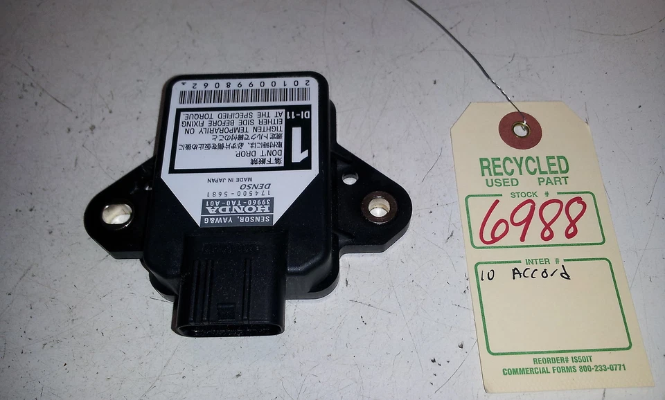 2010 Honda Accord YAW Rate G Sensor OEM 39960-TA0-A01 #6988 - Image 3 of 4