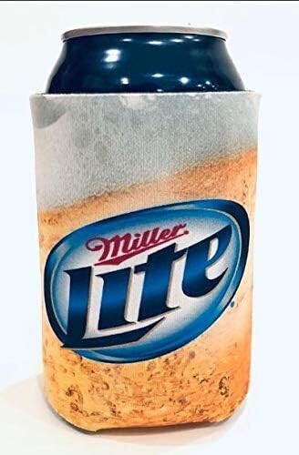 MILLER LITE 4 SUBLIMATED BEER CAN COOLERS KOOZIE COOLIE HUGGIE COOZIE NEW - Picture 2 of 3