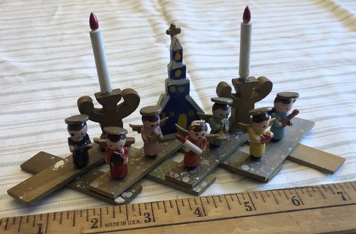 Vintage Expanding Collapsible Wooden Christmas Angels  Candles - JAPAN - Picture 1 of 6
