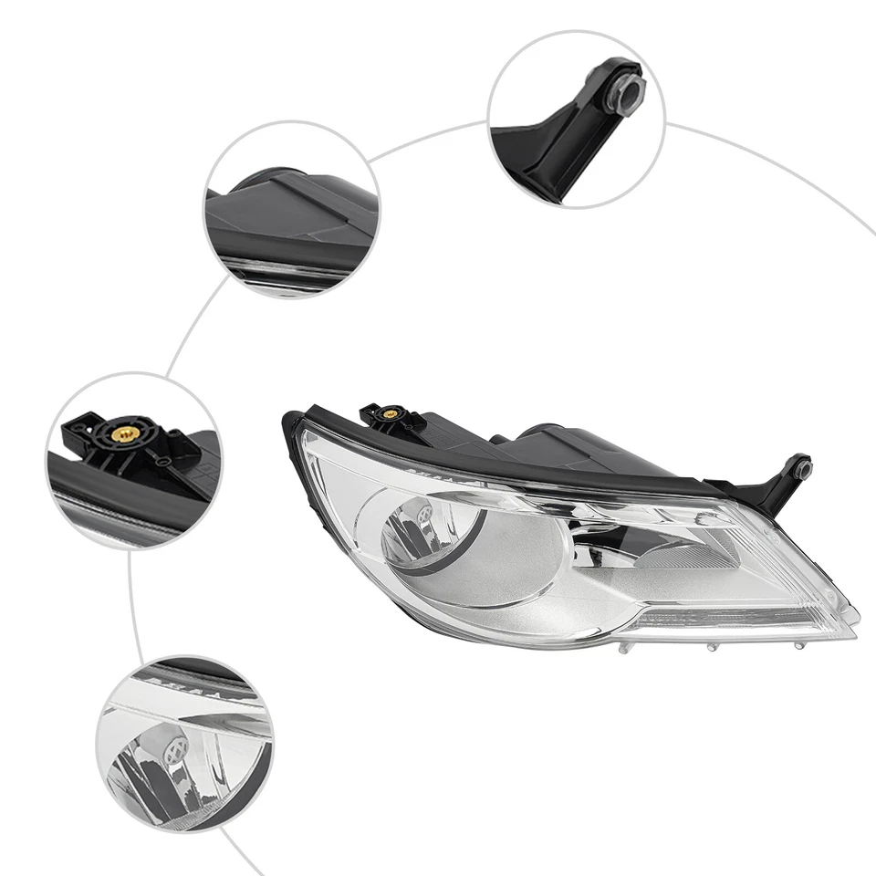 Right Passenger Headlight Headlamp Assy for 2009/2010/2011 Volkswagen Tiguan Foto 3 de 4