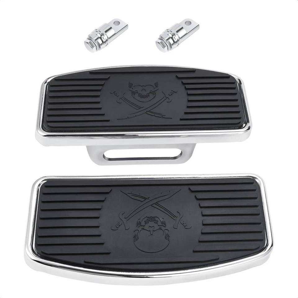 Passenger Footrest Footboard For Harley Touring Dyna Fat Bob Sportster 883 1200 Foto 2 de 4