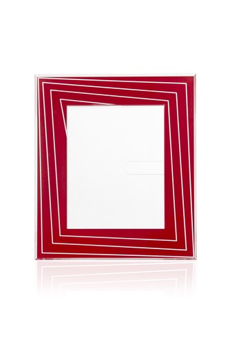 Cornice 20x26 cm in mdf bianco opaco da parete con passe-partout per