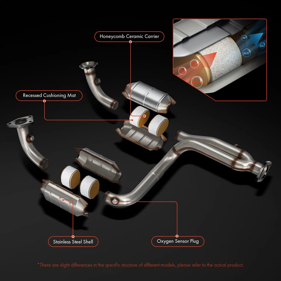 Convertidor catalítico delantero para Ford E-150 E-150 Club Wagon E-250 E-350 Super Duty Foto 4 de 4