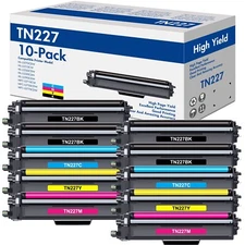 10x TN227 BK/C/M/Y Color Toner Set for Brother TN223 HL-L3210CW HL-L3230CDW
