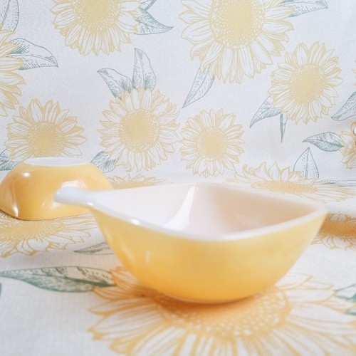 Vintage | Crown Pyrex Diamond Shape Orange/Yellow Ramekins Ovenware Retro - Picture 13 of 17