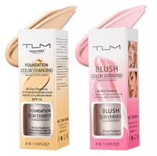 TLM Color Changing Foundation +Color Changing Blush , Liquid Base TLM Concealer