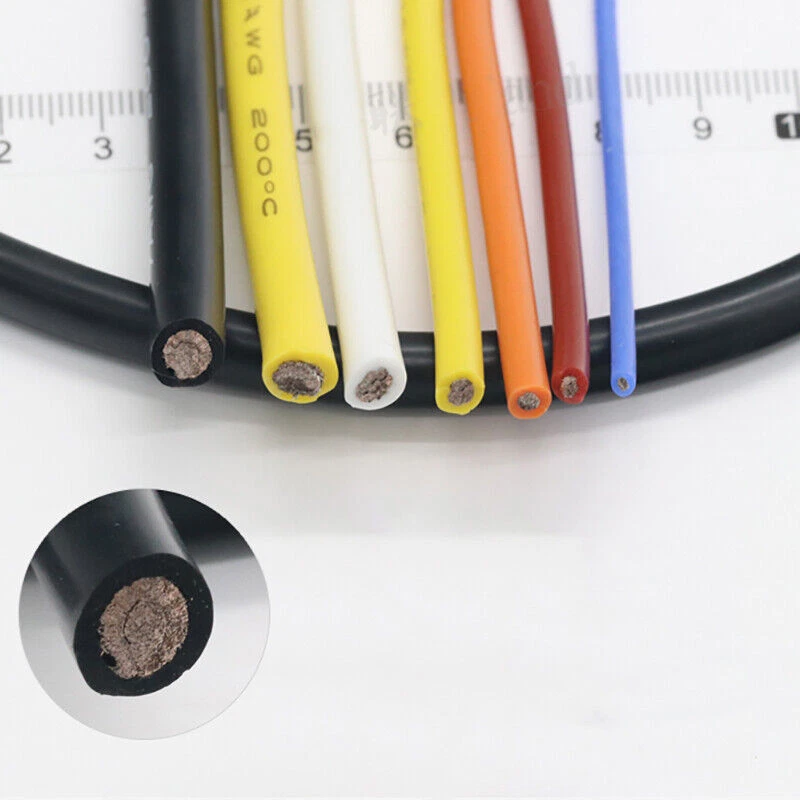 Cable de alambre de silicona flexible de 2 AWG a 30 AWG 0,06 - 50 mm² - Todos los colores y tamaños Foto 3 de 4