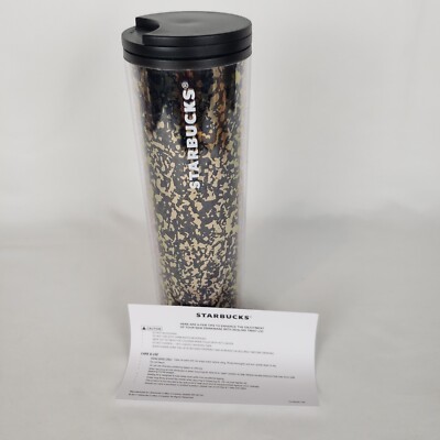 Starbucks 2019 Limited Black Gold Foil Tumbler Cup Grande 16oz Unused