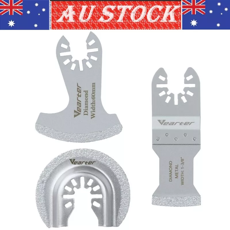 3PC Oscillating Multi Tool Blade Diamond Saw Blades Set For Mortar Grout Removal