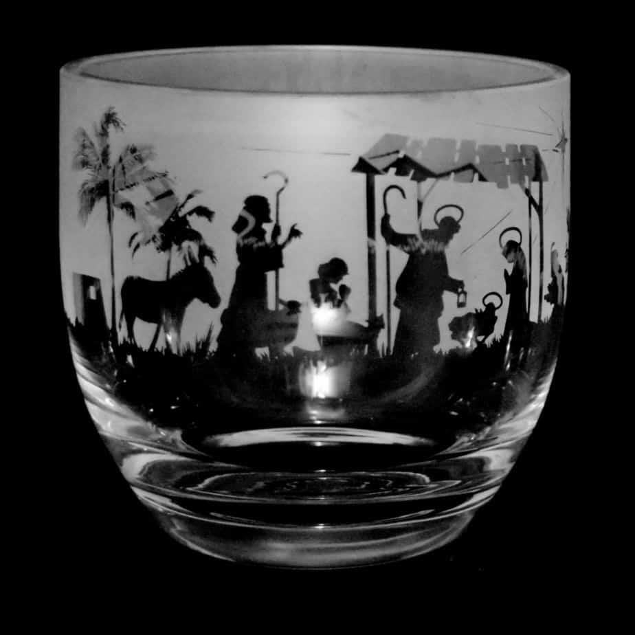 Milford Nativity Christmas Nightlight Hand Crafted Tea Light Candle Pot Holder