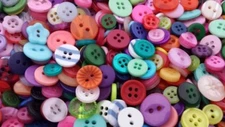 500 COLORFUL RAINBOW BUTTONS, SIZES 1/4" to 5/8" - BULK BUTTONS! US SELLER!
