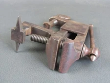 Vintage small bench or table vice & anvil silversmiths watch makers old tool