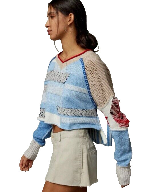 BDG Women's S Johnny Patchwork Pullover Sweater S… - image 3