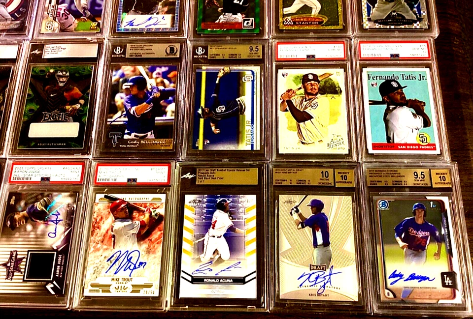 Autógrafo Aaron Judge Mike Trout Auto PSA BGS 10 Black Label Collection 1/1 RARO Foto 4 de 4