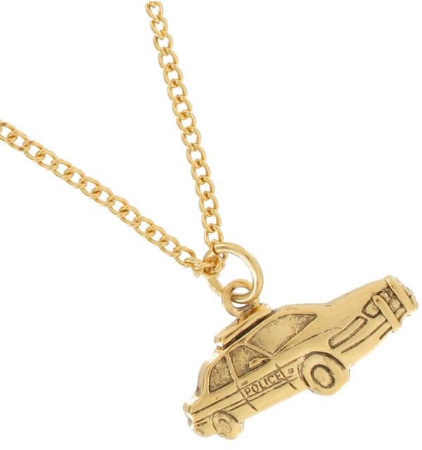Miniature Police Car Automobile Charm 