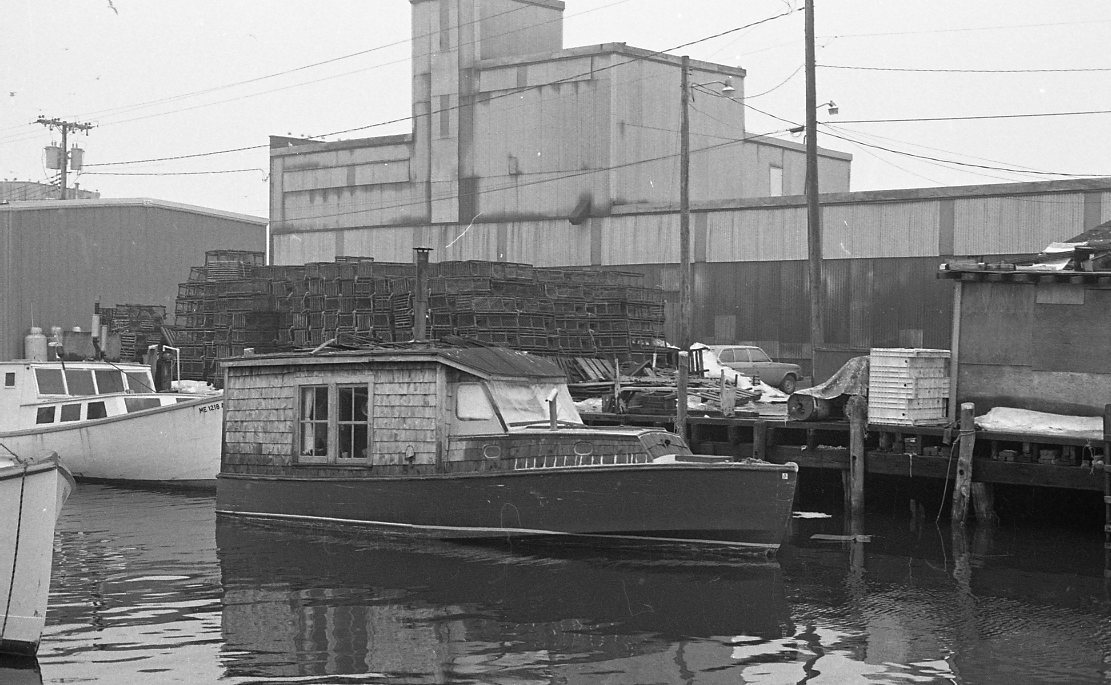 4 Views 35mm Negative Strip Tugboats, Ferry Houseboat PORTLAND ME Maine
