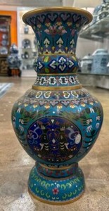 Antique Cloisonne Vase-15.5''H