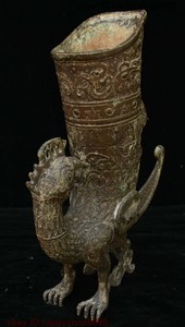 Instant delivery free shipping Old Chinese Bronzeware Bird
