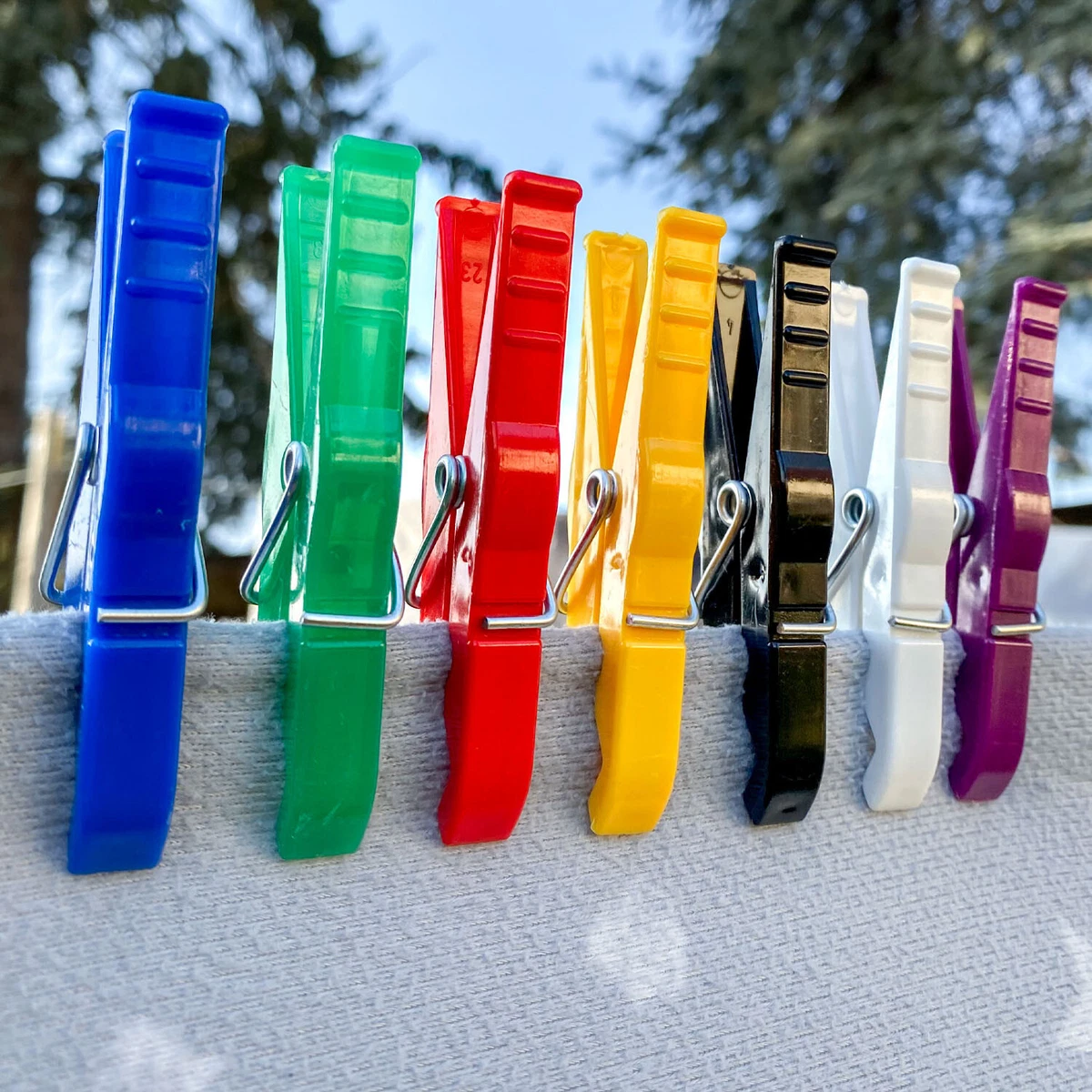 Tixhumiy 32 Mollette Colorate In Plastica Per Vestiti - Bucato, Fai Da Te, Chiusura Sacchetti, Multiuso - 4