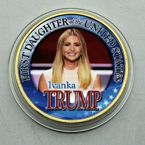 Supermodelo Ivanka Trump Medalla Desafío de Oro Hija del Presidente de Estados Unidos Moneda Regalo - Imagen 6 de 12