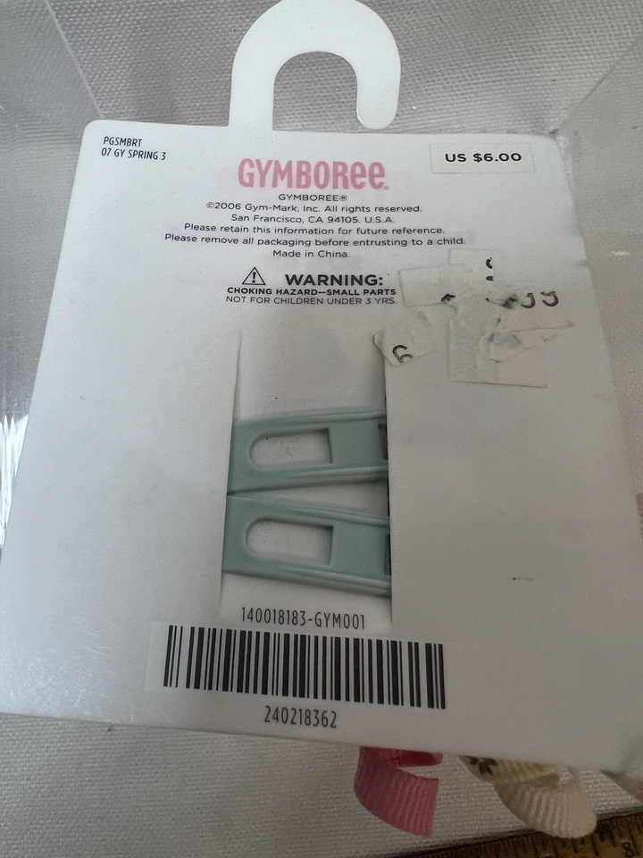 Gymboree Girl Pink Blue Flower Hair Tie Curly Ribbon Pony Tail BNWT Vintage - Image 3 of 4