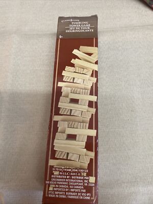 Tumbling Tower Game 72pc Wooden Stacking Blocks Classic Games Factory Sealed W