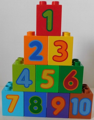 Lego DUPLO NUMBER BLOCKS BRICKS LOT 1 2 