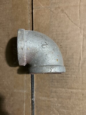 Lot Of 2. Galvanized 2  90° Elbow Pipe Fitting