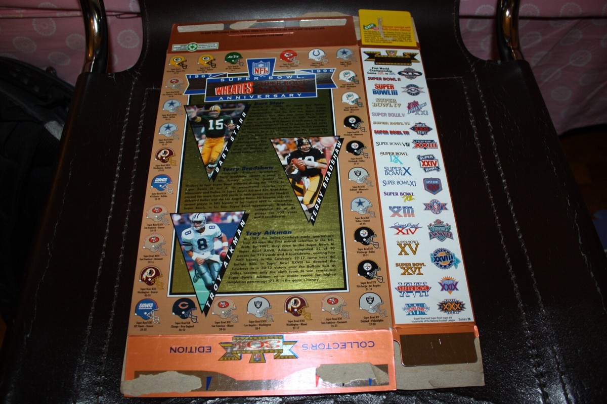 Wheaties 30th Anniversary Super Bowl Box Opened In Good