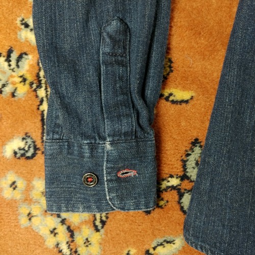 Dickies Women's Size Small Jean Jacket Denim Jacket Long Sleeve Collard Buttons - Bild 3 von 9