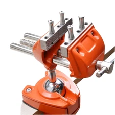 Universal Table Vise Aluminum Swivel Tabletop Clamp Vice Tilts Rotate Work 3"