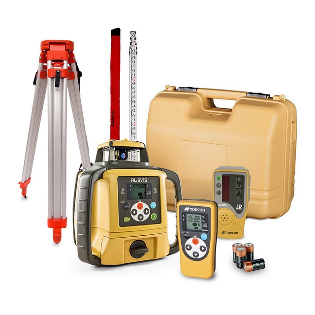 Topcon RLSV1S SelfLeveling Single Grade Rotary Laser with Receiver eBay