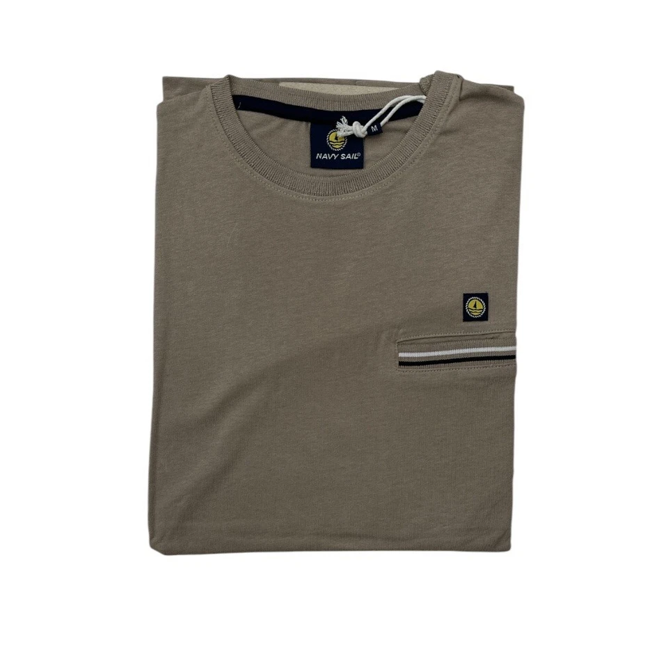 T-SHIRT "NAVY SAIL" 100% COTONE MEZZA MANICA TG:M-L-XL-XXL-XXXL - Immagine 4 di 4