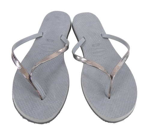 Havaianas Flip Flops You Metallic Graphite Grey NEW Size UK 4.5 UK 5 ( 37-38)