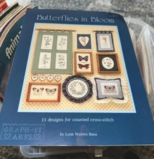 Graph-It Arts Cross Stitch Pattern Leaflet 12 Butterflies in Bloom VTG 1985