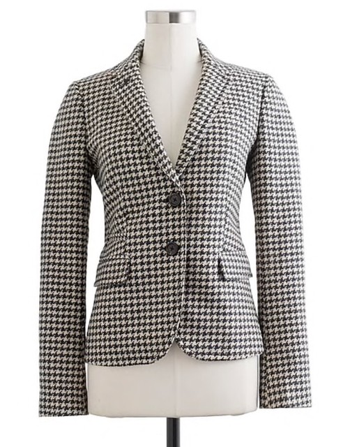 J.Crew Collection Schoolboy Blazer in Houndstooth Wool Size 2 eBay