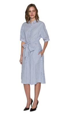 Velvet by Graham Spencer Penelope Cotton Stripe Shirt Dress