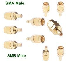 10pcs SMB Male Plug To SMA Male Sraight RF Coaxial Adapter Connector Converter