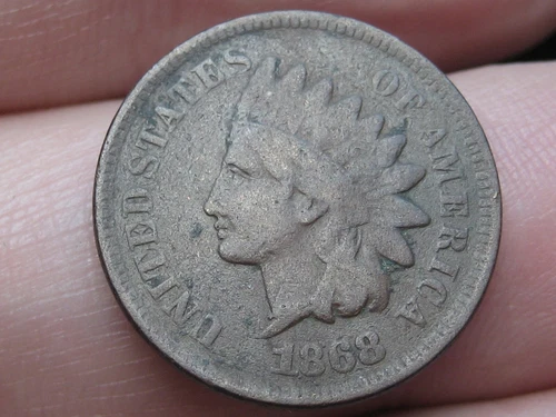 1868 Indian Head One Cent Penny- VG/Fine Details