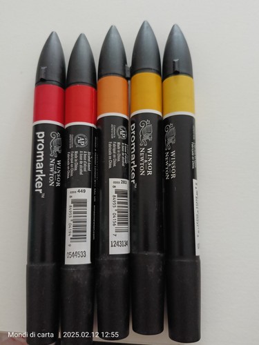 Winsor & Newton  SET 5 Pennarelli Promarker - Foto 1 di 1